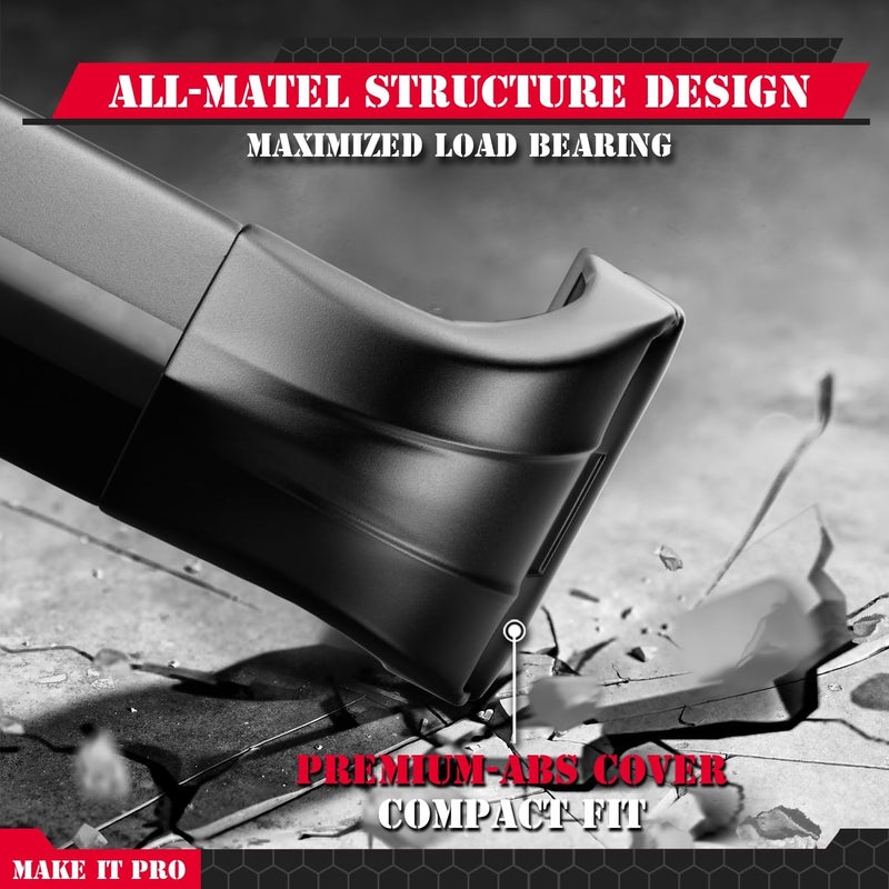 KitsPro 260lb Roof Rack Cross Bars for 2007-2025 Jeep Wrangler, 2020-2025 Jeep Gladiator, Matte Black Heavy Duty Aluminum Cargo Crossbar (ONLY FIT Hard Roof Top) - Image 4